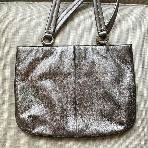 Cole Haan Silver Metallic Shoulder Bag - Picture 4 of 8